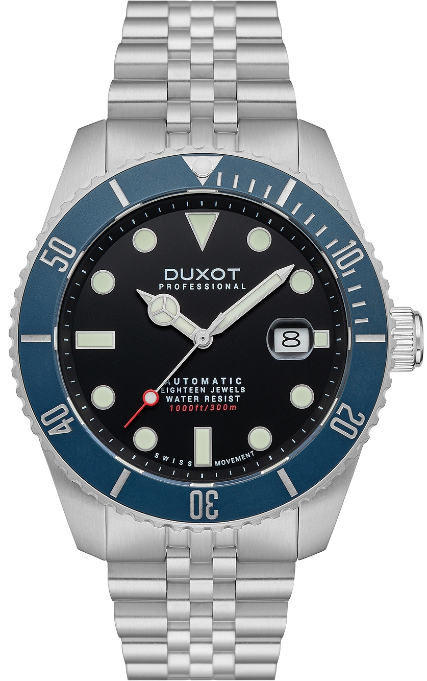 Duxot Herreklokke DX-2033-22 Atlantica Sort/Stål Ø44 mm