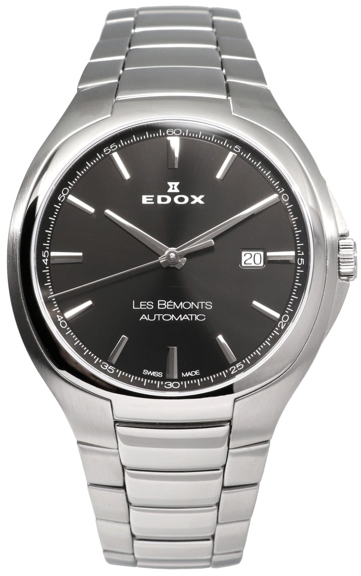 Edox Herreklokke 10239-3-NIN Les Bemonts Sort/Stål Ø42 mm