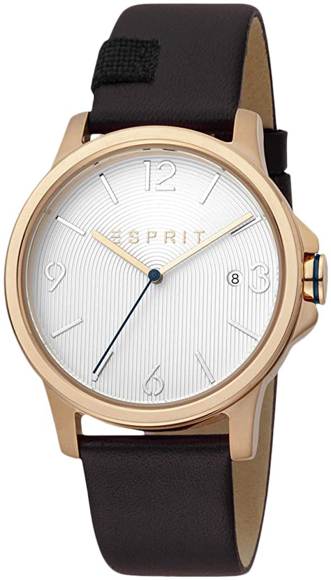Esprit Herreklokke ES1G156L0035 Sølvfarget/Lær Ø40 mm