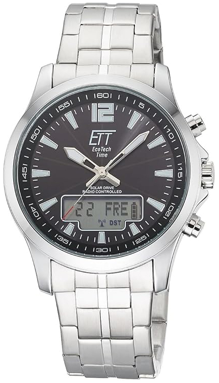 ETT Eco Tech Time Herreklokke EGA-11715-21M Sort/Stål Ø45 mm