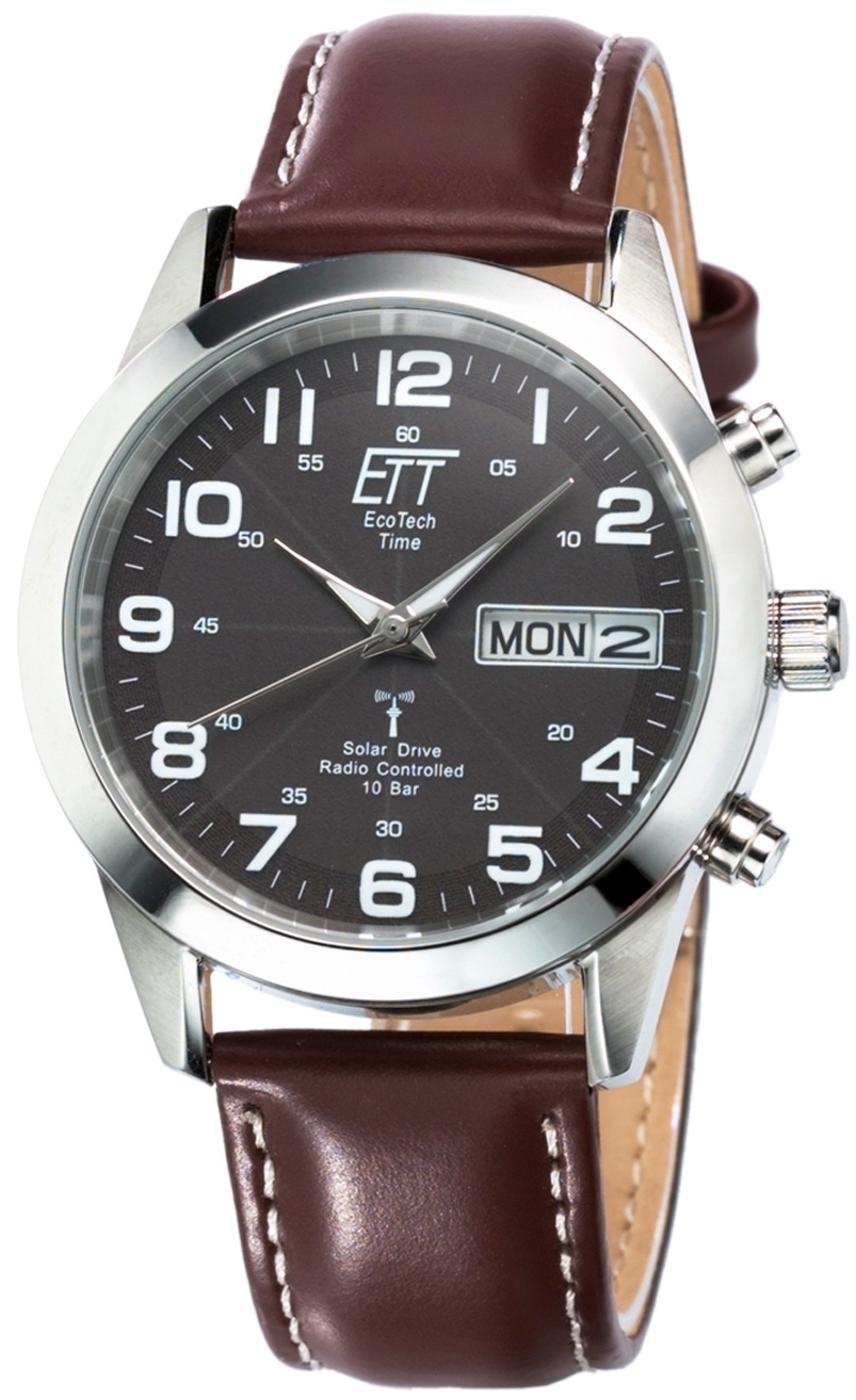 ETT Eco Tech Time Herreklokke EGS-11251-22L Gobi Brun/Lær Ø40 mm
