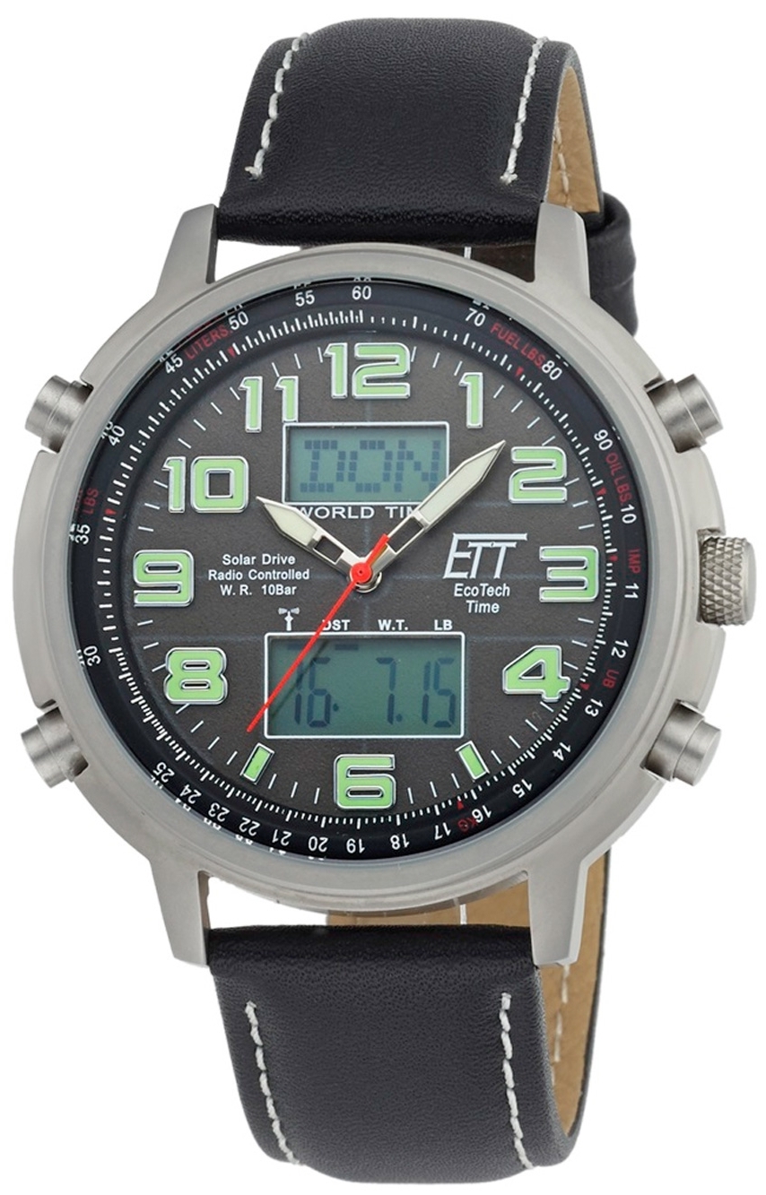 ETT Eco Tech Time Herreklokke EGS-11301-22L Hunter II Grå/Lær Ø48