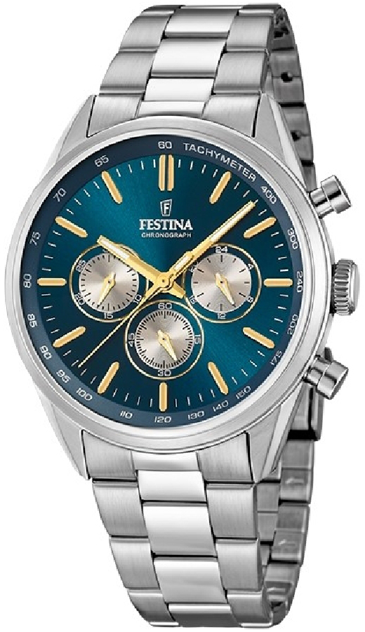 Festina Herreklokke F16820-C Timeless Blå/Stål Ø44 mm