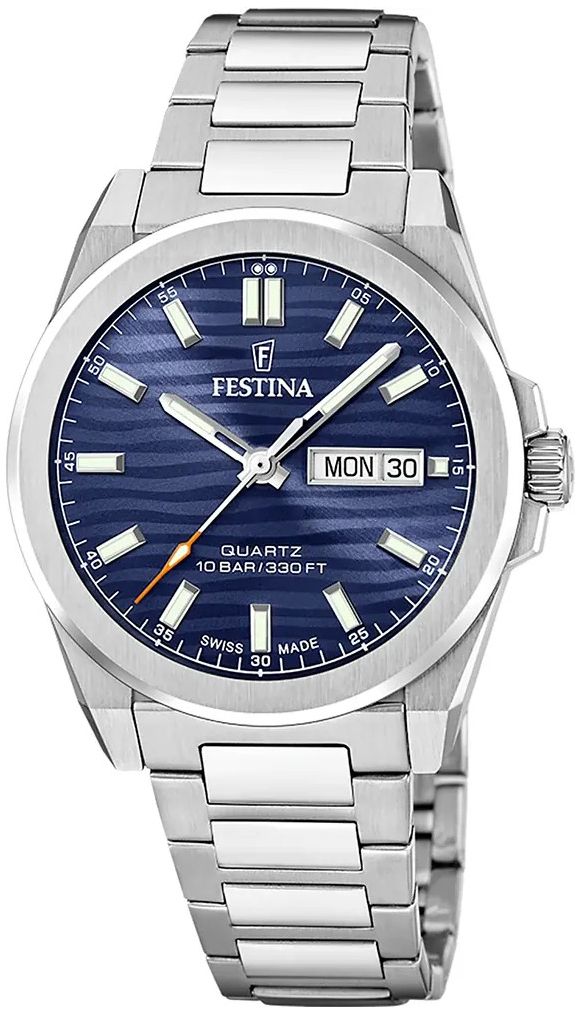 Festina Herreklokke F20073-2 Classic Blå/Stål Ø40 mm