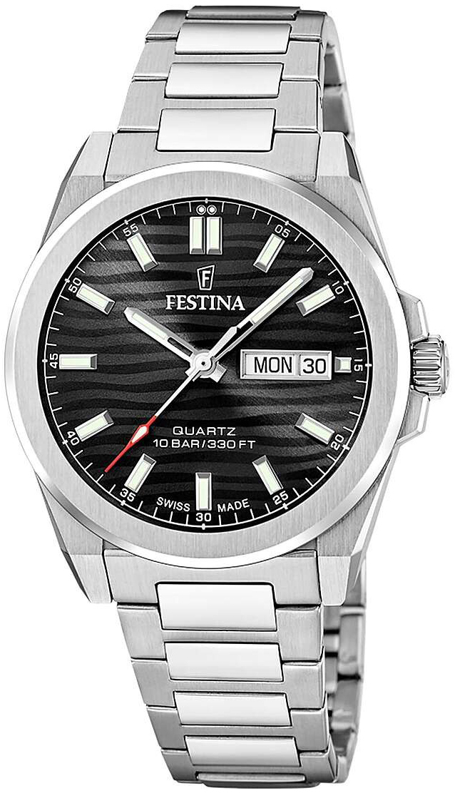 Festina Herreklokke F20073-5 Classic Sort/Stål Ø40 mm