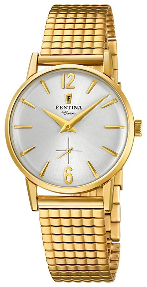 Festina Dameklokke F20257-1 Sølvfarget/Gulltonet stål Ø29 mm - Festina