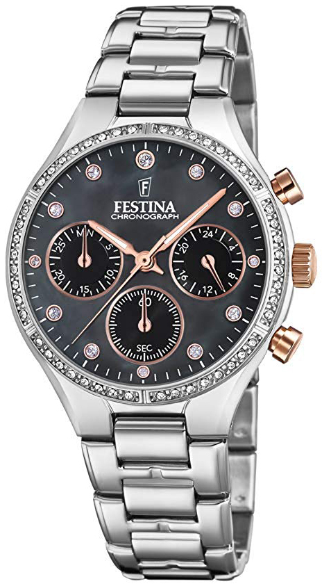 Festina 99999 Dameklokke F20401-4 Sort/Stål Ø36 mm - Festina