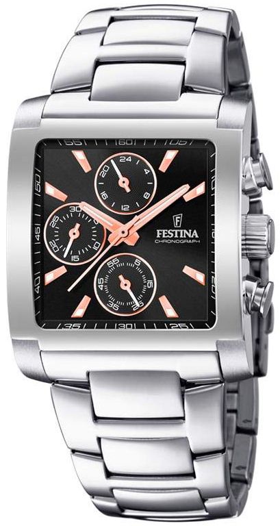 Festina 99999 Herreklokke F20423-4 Sort/Stål - Festina