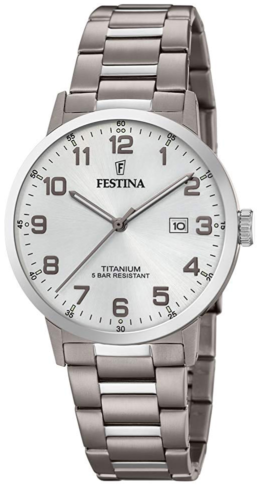 Festina 99999 Herreklokke F20435-1 Sølvfarget/Titan Ø41 mm - Festina