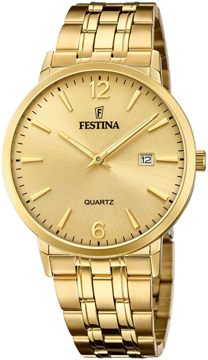 Festina Herreklokke F20513-3 Gull/Gulltonet stål Ø41 mm