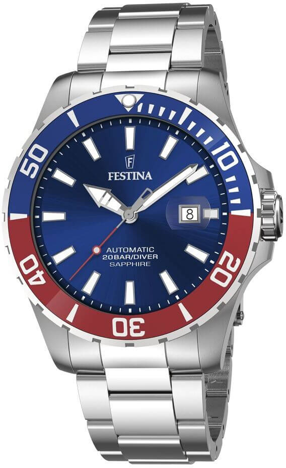 Festina Herreklokke F20531-5 Diver Blå/Stål Ø44 mm