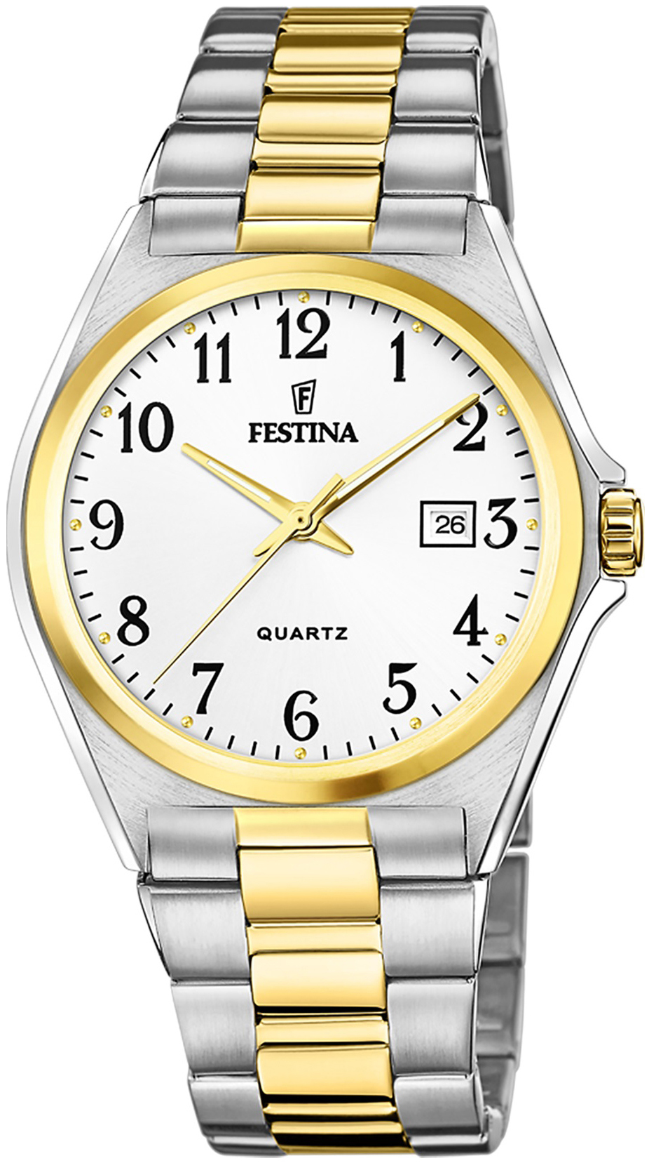Festina Herreklokke F20554-1 Classic Hvit/Gulltonet stål Ø40 mm