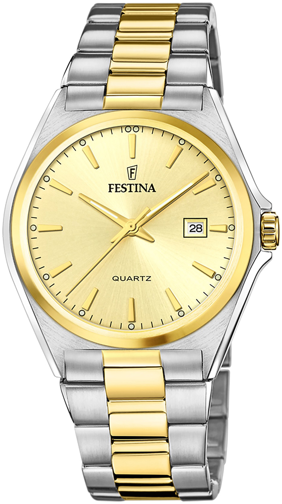Festina Herreklokke F20554-3 Classic Gull/Gulltonet stål Ø40 mm