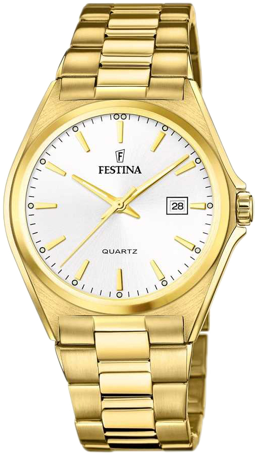 Festina Herreklokke F20555-2 Classic Hvit/Gulltonet stål Ø40 mm