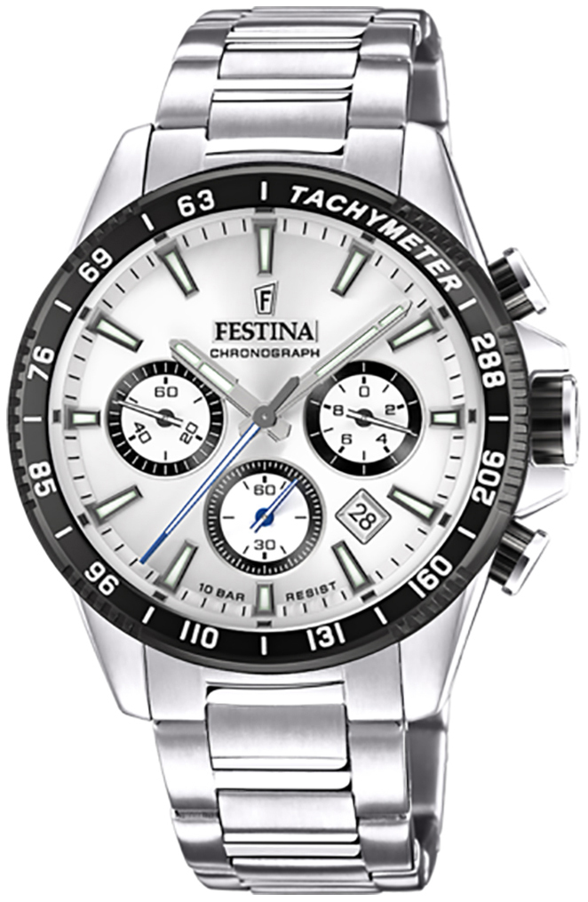 Festina Herreklokke F20560-1 Timeless Sølvfarget/Stål Ø45 mm