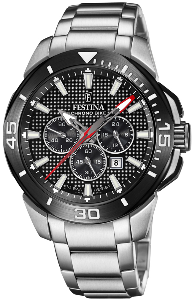 Festina Herreklokke F20641-4 Chrono Bike Sort/Stål Ø47 mm
