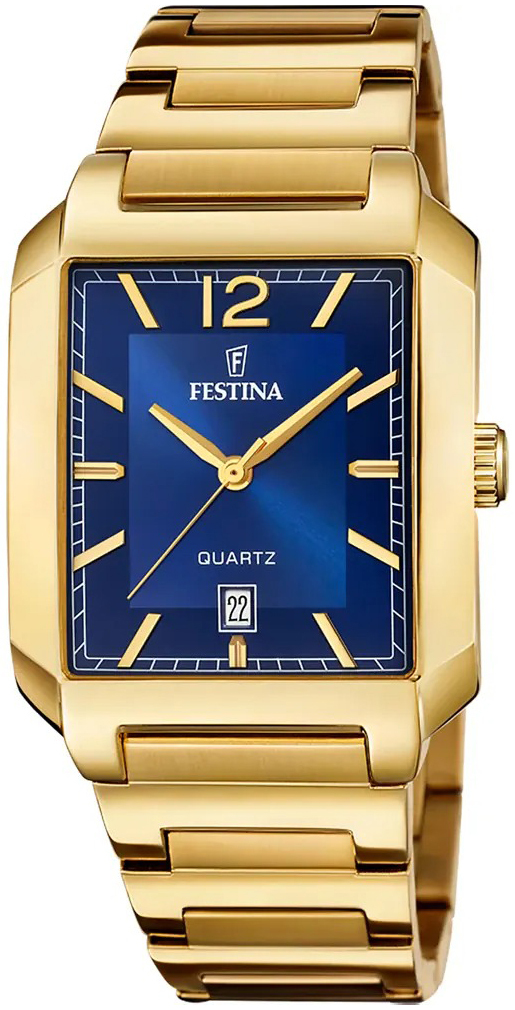 Festina Herreklokke F20678-3 Classic Blå/Gulltonet stål