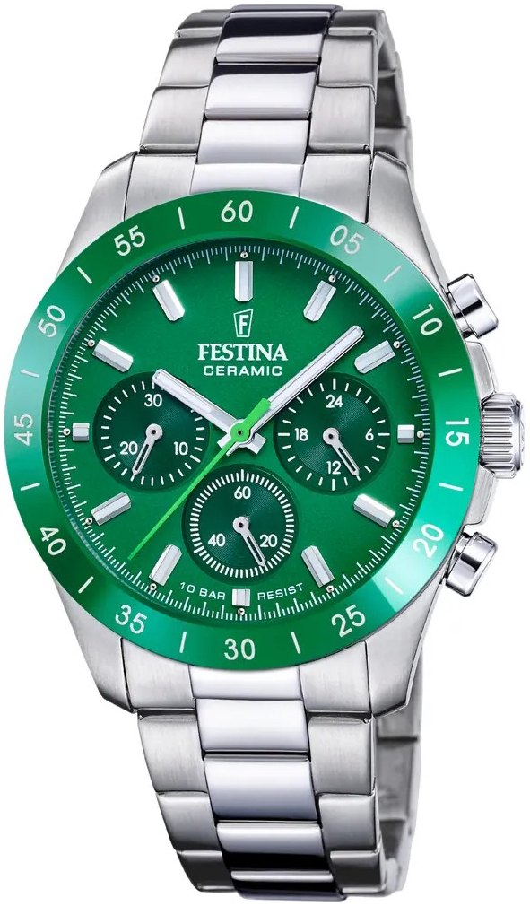 Festina Herreklokke F20693-5 Classic Grønn/Stål Ø39 mm