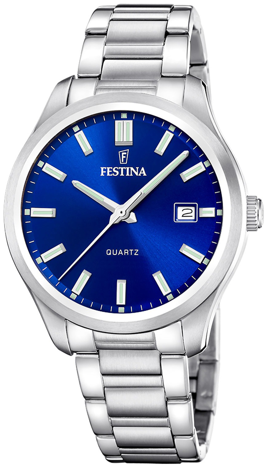 Festina Herreklokke F20736-3 Classic Blå/Stål Ø42 mm