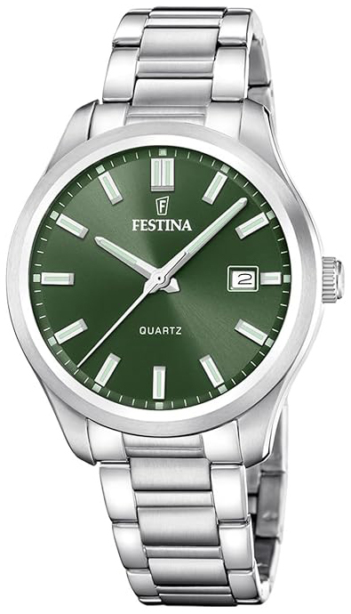 Festina Herreklokke F20736-4 Classic Grønn/Stål Ø42 mm