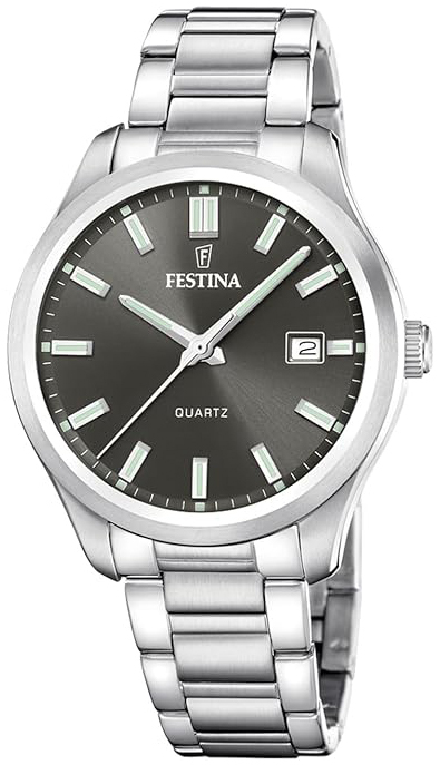Festina Herreklokke F20736-5 Classic Sort/Stål Ø42 mm