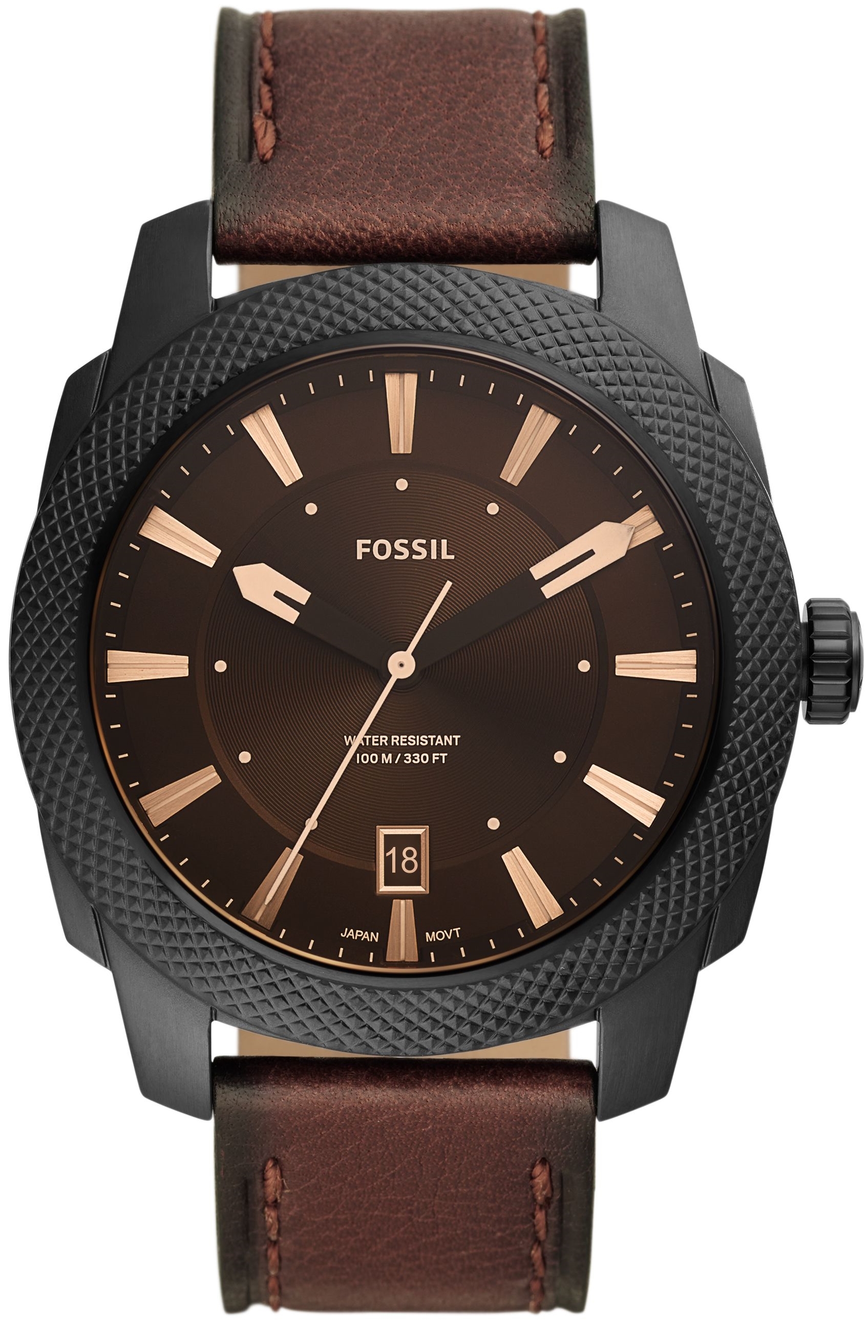 Fossil Herreklokke FS5972 Machine Brun/Lær Ø49 mm