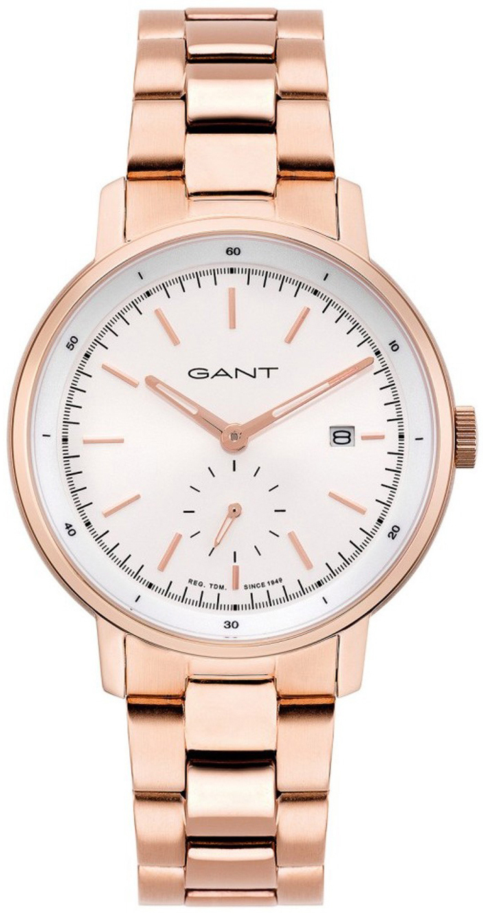 Gant 99999 Herreklokke GTAD08400299I Hvit/Rose-gulltonet stål Ø42 mm - Gant