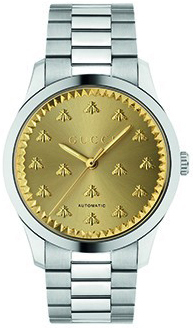 Gucci Herreklokke YA126378 G-Timeless Gull/Stål Ø42 mm