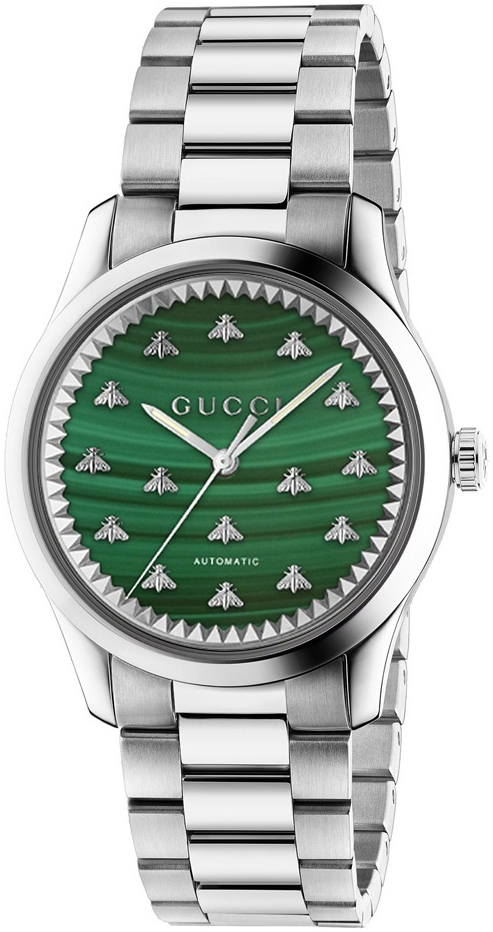 Gucci YA1264176 G-Timeless Grønn/Stål Ø38 mm