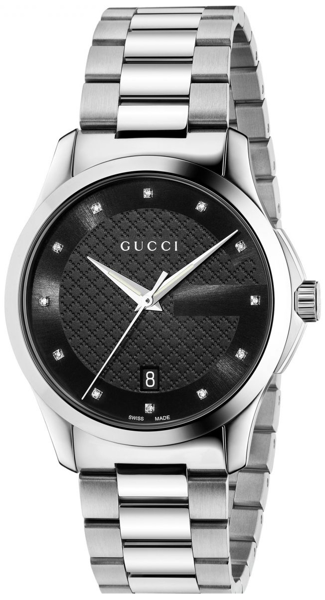 Gucci G-Timeless YA126456 Sort/Stål Ø38 mm