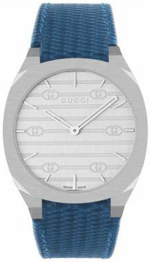 Gucci YA163422 Sølvfarget/Lær Ø38 mm