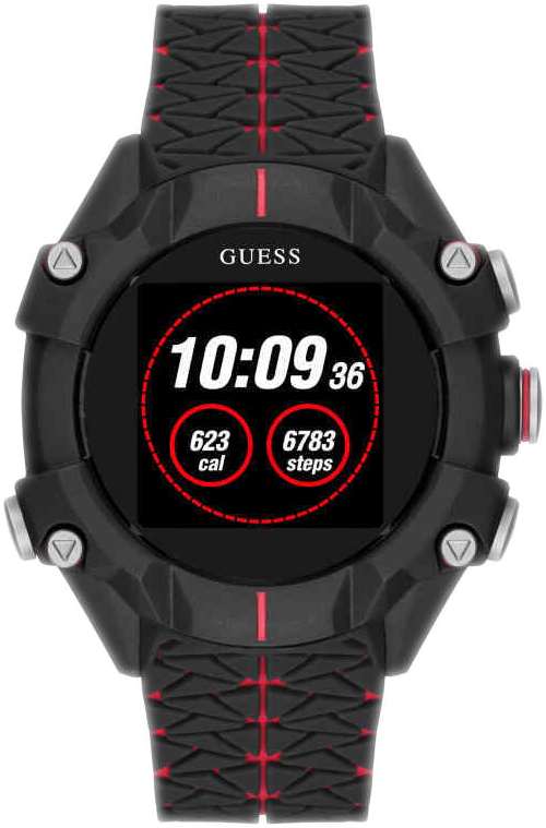 Guess Herreklokke C3001G1 LCD/Gummi Ø47 mm