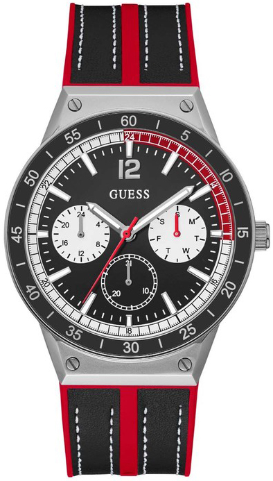 Guess Herreklokke GW0416G1 Racer Sort/Gummi Ø44 mm