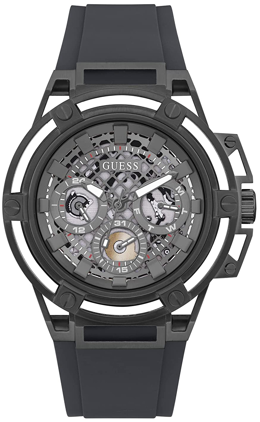 Guess Herreklokke GW0423G3 Matrix Grå/Gummi Ø46 mm