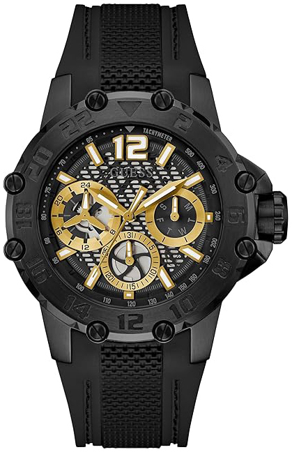 Guess Herreklokke GW0640G2 Multifunction Grå/Gummi Ø46 mm