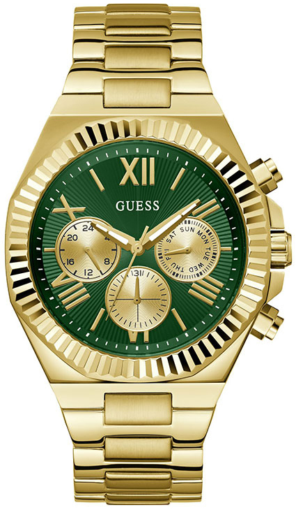 Guess Herreklokke GW0703G2 Equity Grønn/Gulltonet stål Ø44 mm