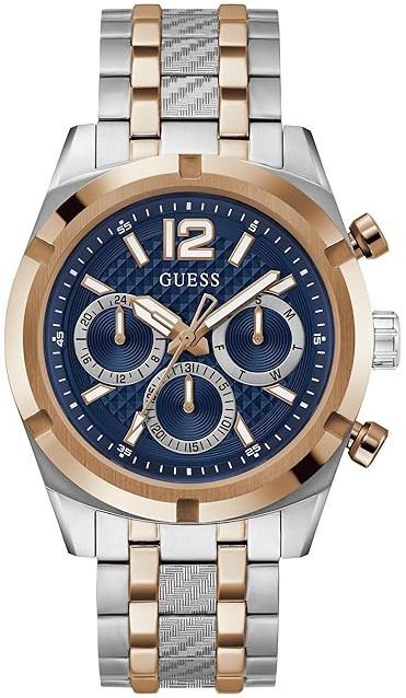 Guess Herreklokke GW0714G3 Blå/Rose-gulltonet stål Ø44 mm