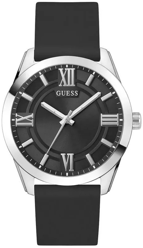 Guess Herreklokke GW0894G1 Elliot Sort/Gummi Ø44 mm