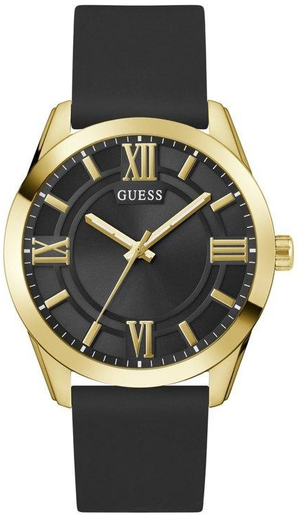 Guess Herreklokke GW0894G2 Elliot Sort/Gummi Ø44 mm