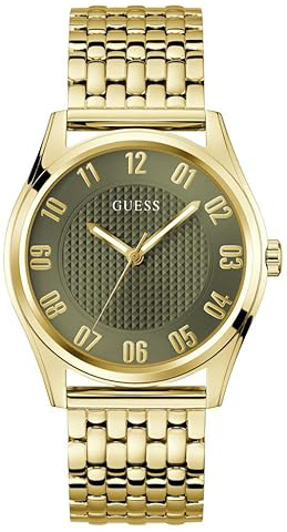 Guess Herreklokke GW0895G2 Dress Grønn/Gulltonet stål Ø42 mm