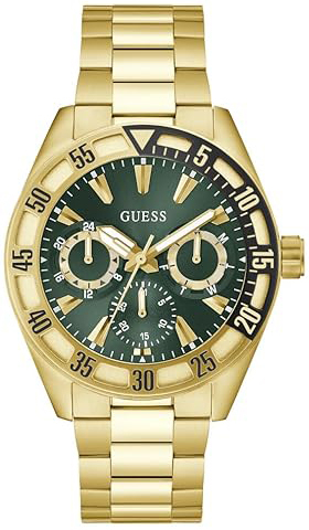 Guess Herreklokke GW0904G2 Sport Grønn/Gulltonet stål Ø44 mm