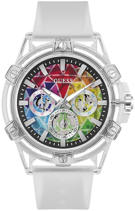 Guess Herreklokke GW0908G3 King Flerfarget/Gummi Ø48 mm