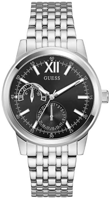 Guess Herreklokke GW0976G1 Emerson Sort/Stål Ø42 mm