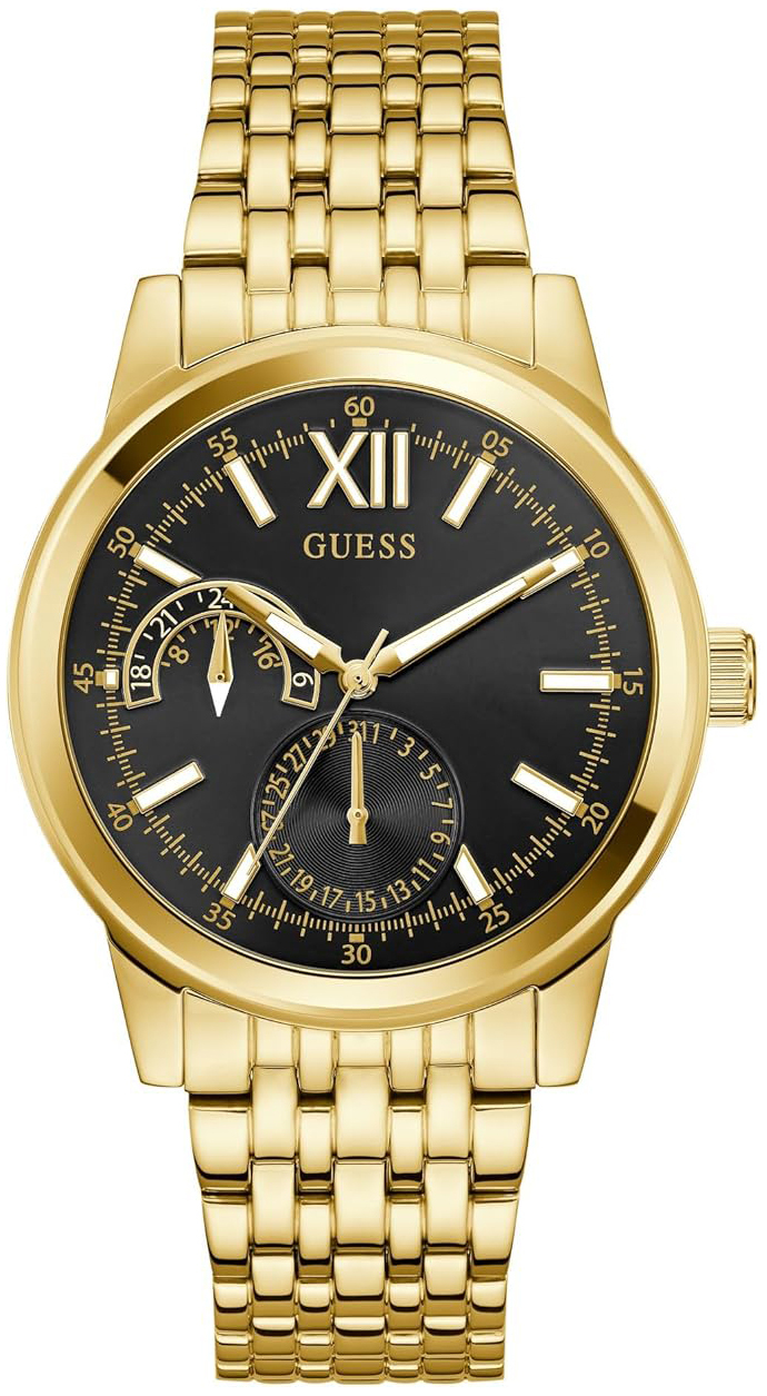 Guess Herreklokke GW0976G2 Emerson Sort/Gulltonet stål Ø42 mm