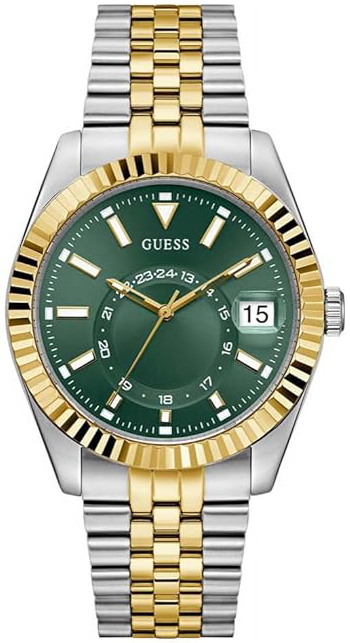 Guess Herreklokke GW0977G4 Jaden Grønn/Gulltonet stål Ø42 mm