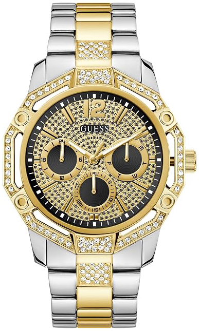 Guess Herreklokke GW0990G4 Regal Sort/Gulltonet stål Ø46 mm