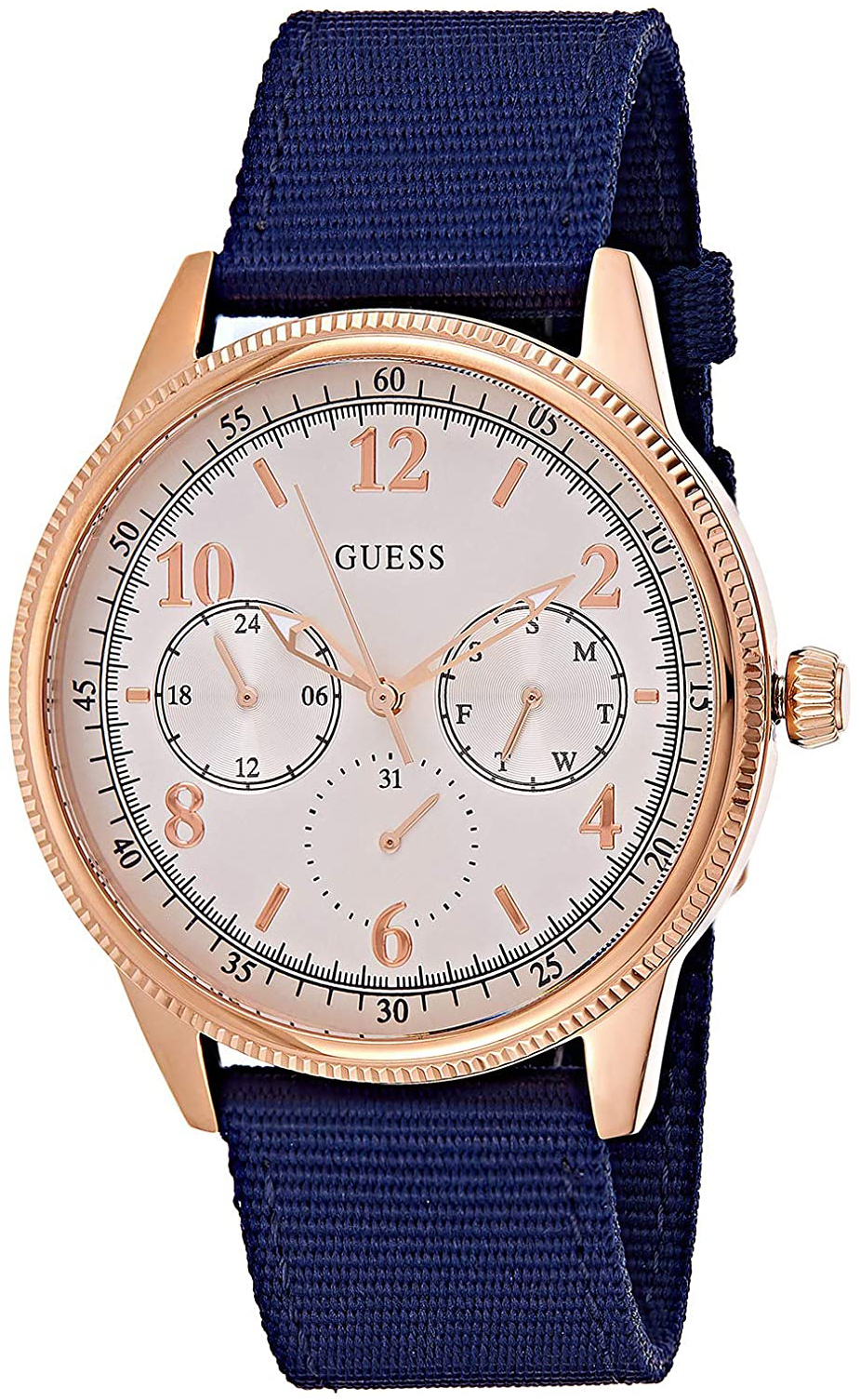 Guess Herreklokke W0863G4 Beige/Tekstil Ø44 mm