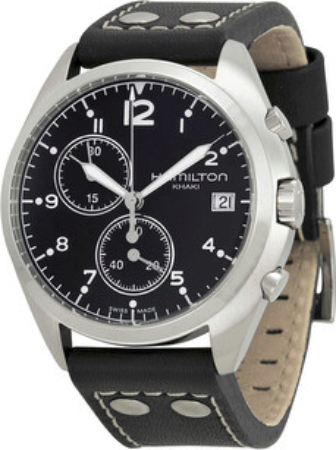 Hamilton H24301731 Ventura Sort/Lær