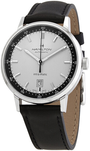 Hamilton Herreklokke H38425720 American Classic Intra-Matic Grå/Lær