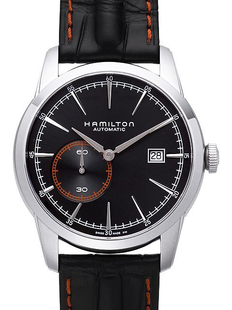 Hamilton American Classic Timeless Herreklokke H40515731 Sort/Lær